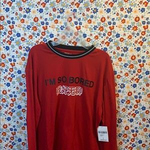 Long sleeve red shirt
